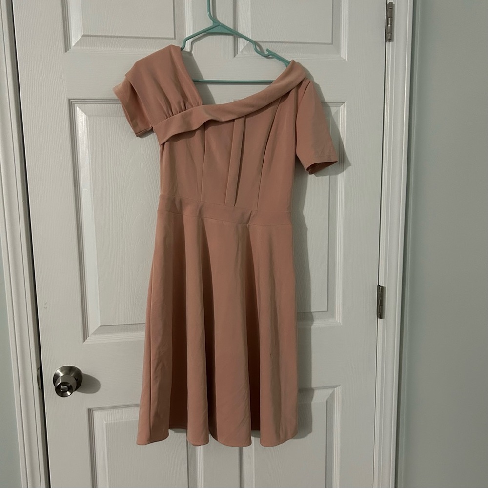 Pink asymmetric dress